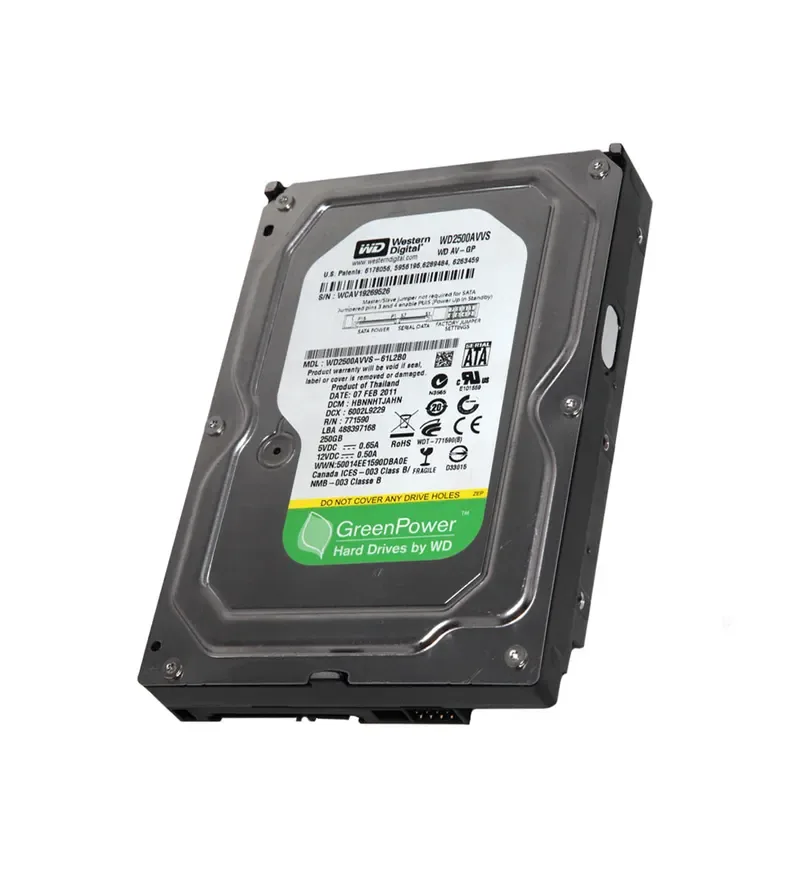 WD2500AVVS - Western Digital AV-GP 250GB 7200RPM SATA 3Gb/s 7-Pin 8MB Cache 3.5-inch Hard Drive
