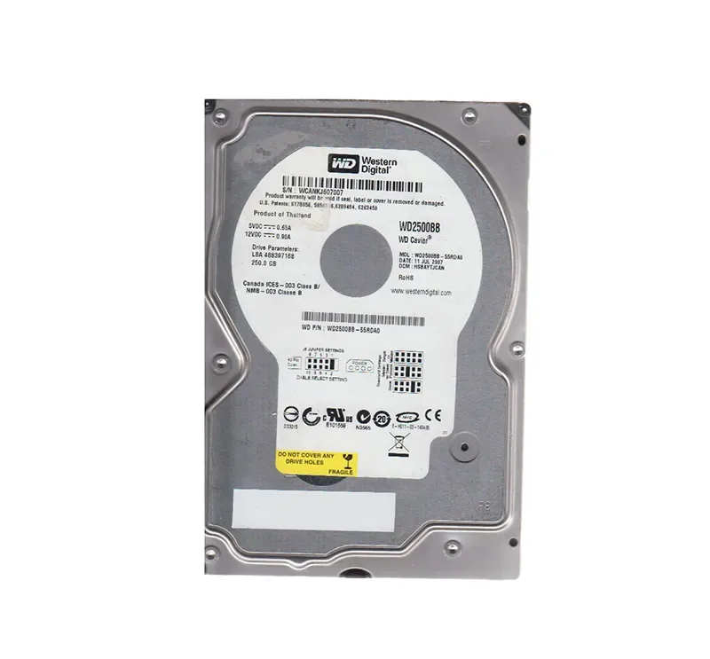 WD2500BB - Western Digital Caviar 250GB 7200RPM ATA-100 2MB Cache 3.5-inch Hard Drive