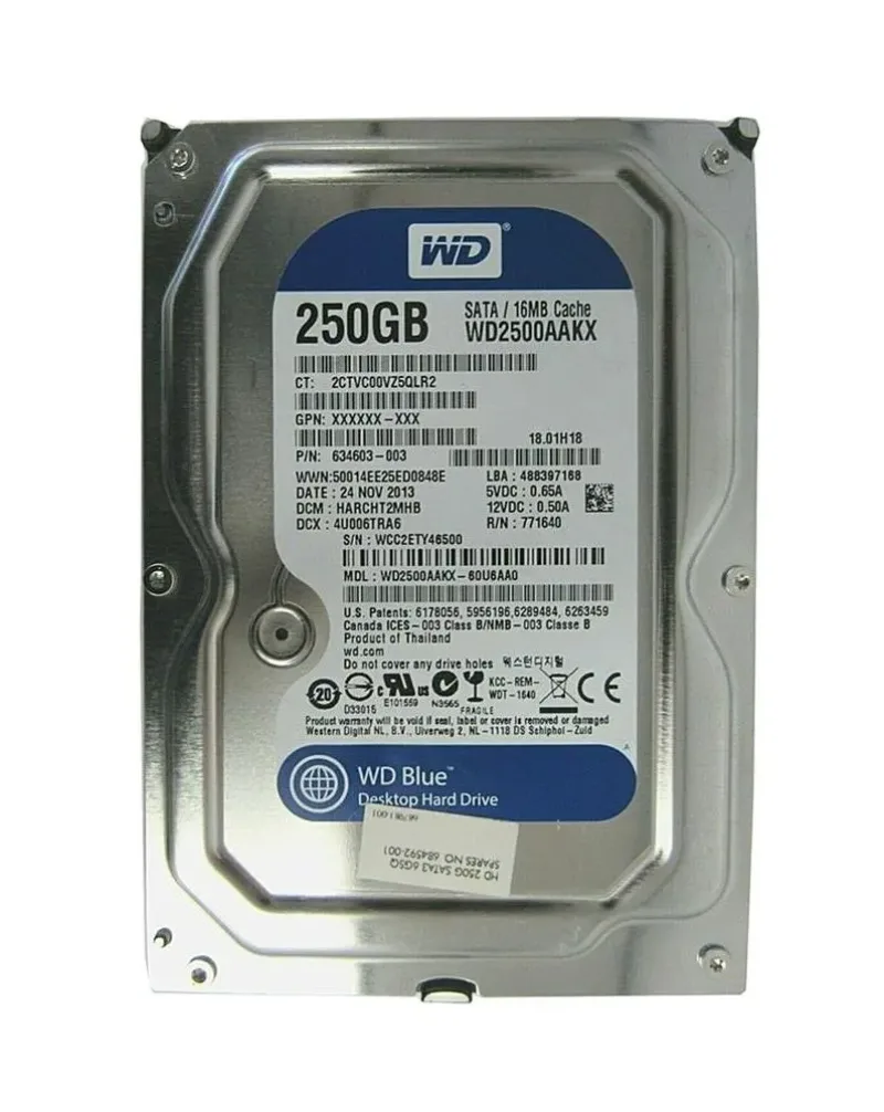 WD2500BB-55GUA0 - Western Digital Caviar 250GB 7200RPM ATA-100 2MB Cache 3.5-inch Hard Drive