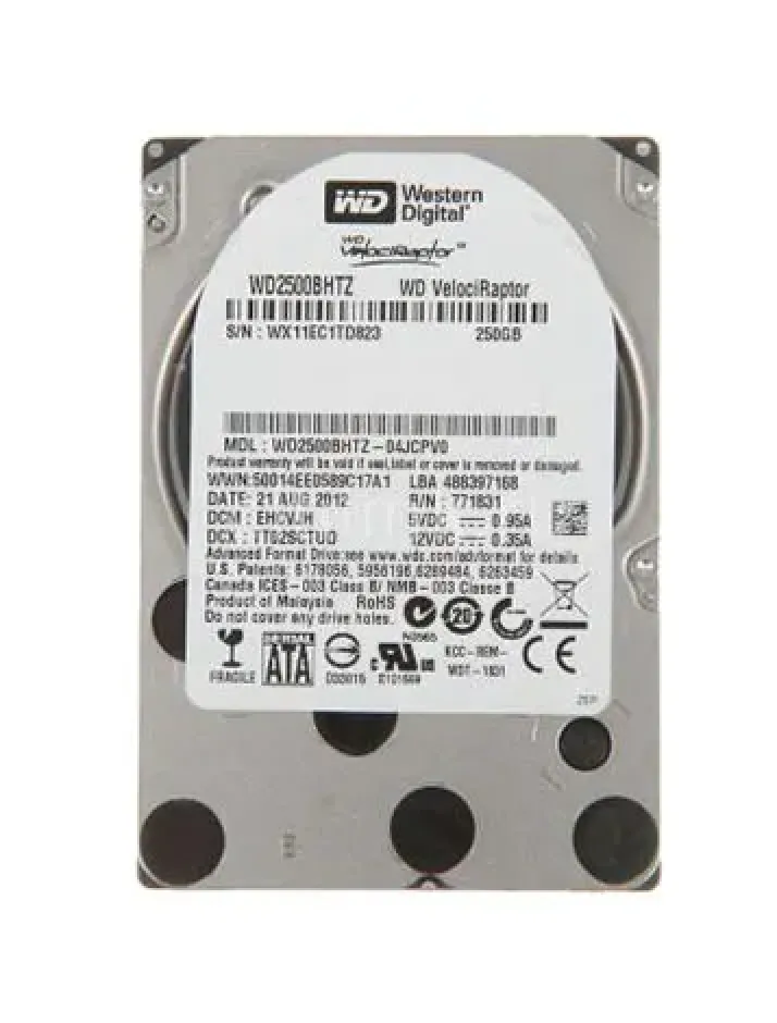 WD2500BHTZ - Western Digital VelociRaptor 250GB 10000RPM SATA 6Gb/s 64MB Cache 7-Pin 2.5-inch Hard Drive
