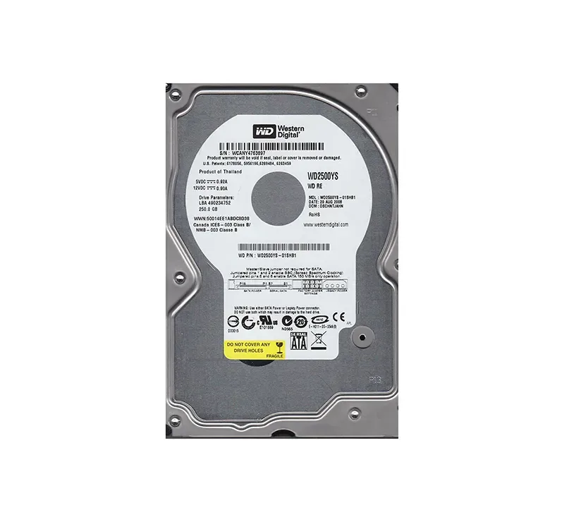 WD2500YS - Western Digital RE 250GB 7200RPM SATA 3Gb/s 16MB Cache 3.5-inch Hard Drive