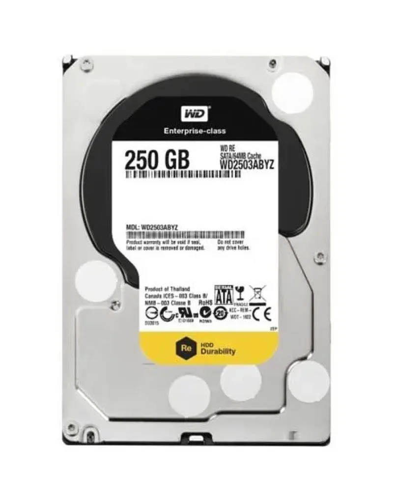 WD2503ABYZ - Western Digital RE 250GB 7200RPM SATA 6Gb/s 64MB Cache 3.5-inch Hard Drive