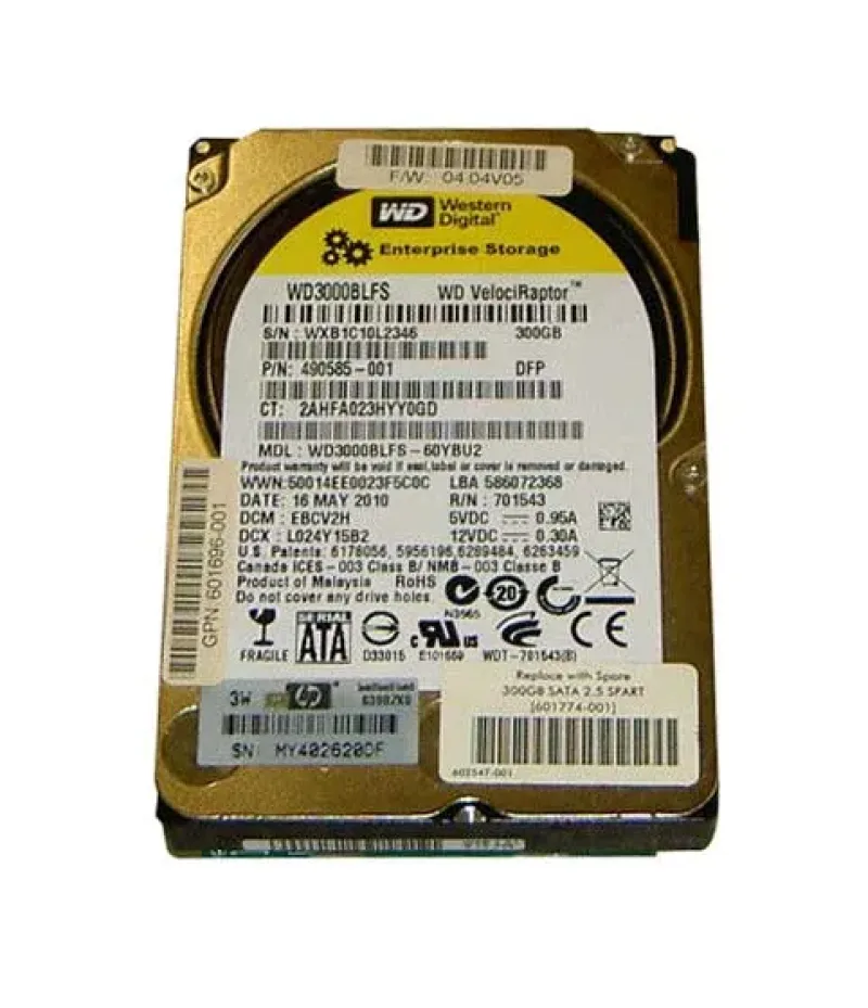 WD3000BLFS - Western Digital Velociraptor 300GB 10000RPM SATA 3Gb/s 7-Pin 16MB Cache 2.5-inch Hard Drive