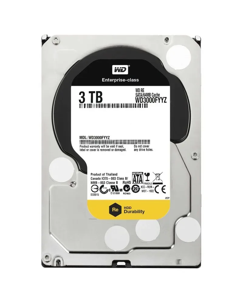 WD3000FYYZ - Western Digital RE 3TB 7200RPM SATA 6Gb/s 64MB Cache 3.5-inch Hard Drive