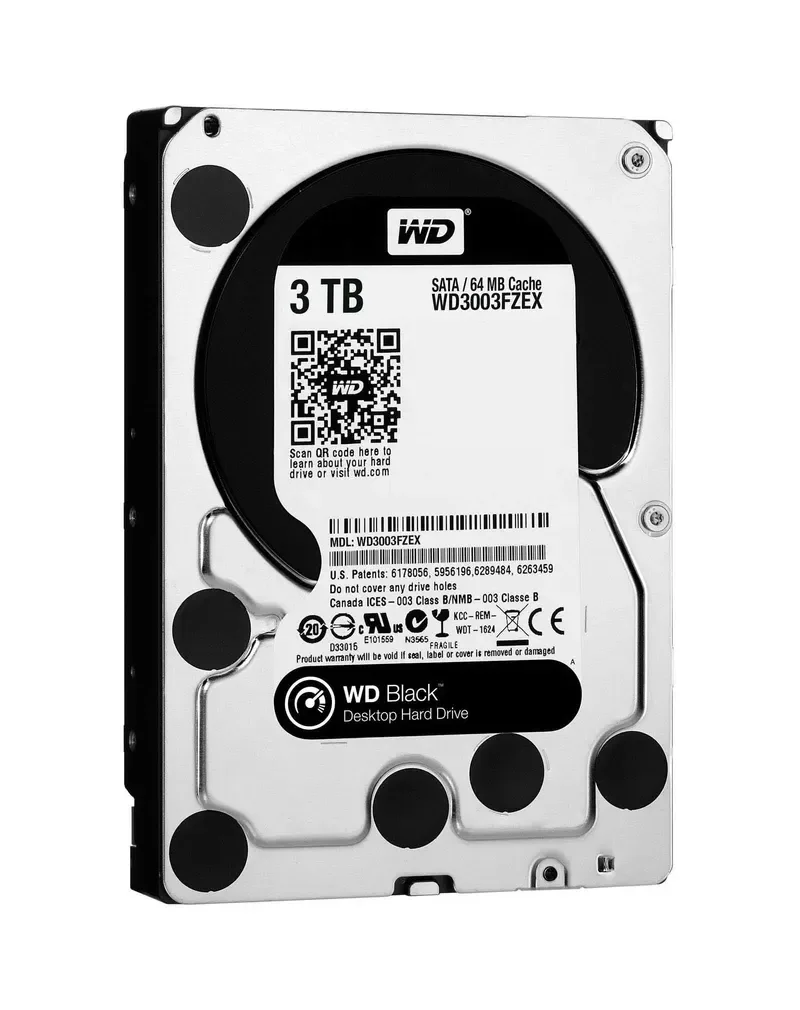 WD3003FZEX - Western Digital Black 3TB 7200RPM SATA 6Gb/s 64MB Cache 3.5-inch Hard Drive