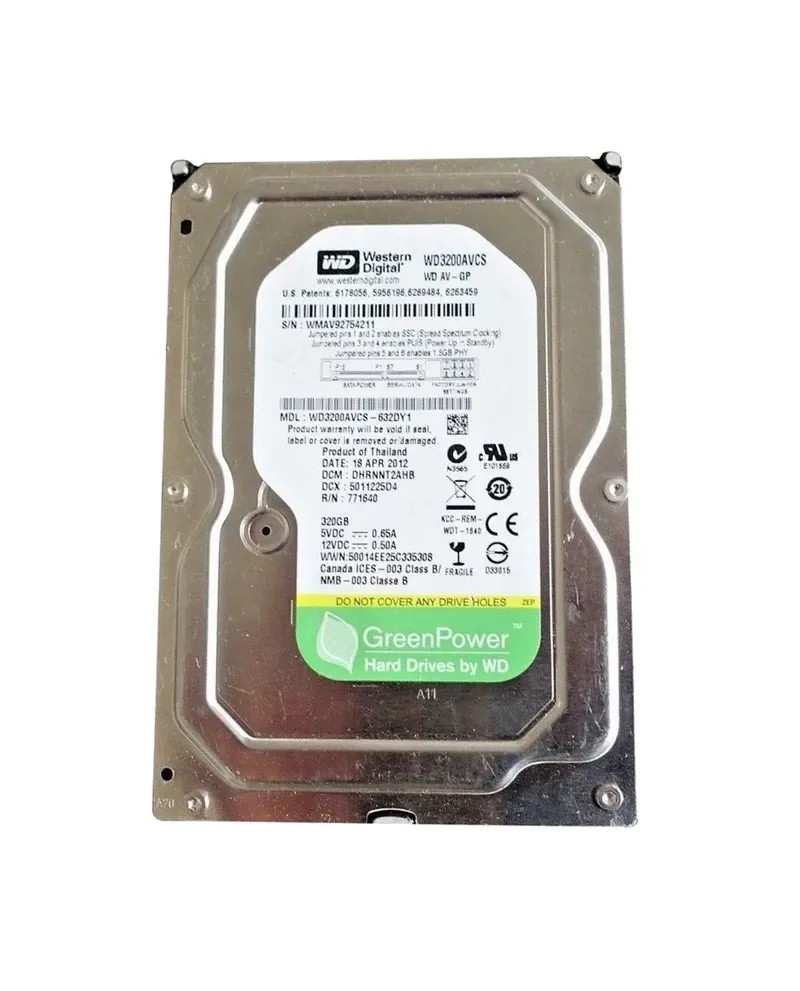 WD3200AVCS - Western Digital AV-GP 320GB 5400RPM SATA 3Gb/s 16MB Cache 3.5-inch Hard Drive