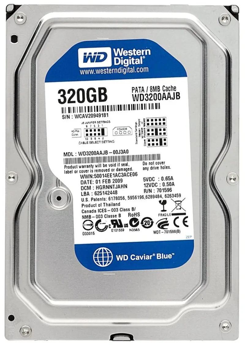 WD3200AVJB-63WKA0 - Western Digital AV 320GB 7200RPM ATA-100 8MB Cache 3.5-inch Hard Drive