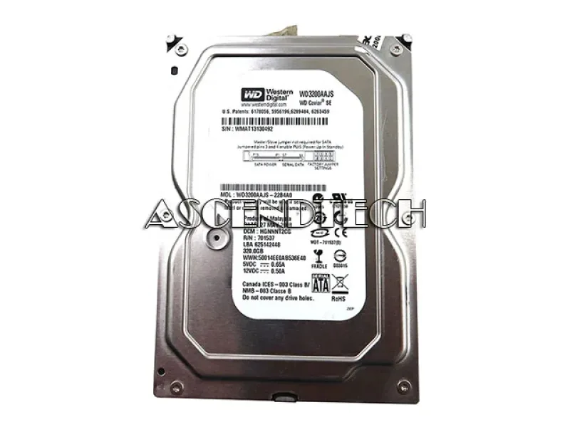 WD3200AVJS-00B6A0 - Western Digital AV 320GB 7200RPM SATA 3Gb/s 8MB Cache 7-Pin 3.5-inch Hard Drive