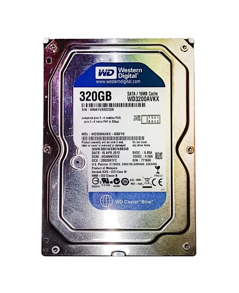 WD3200AVKX - Western Digital Caviar Blue 320GB 7200RPM SATA 6Gb/s 16MB Cache 7-Pin 3.5-inch Hard Drive