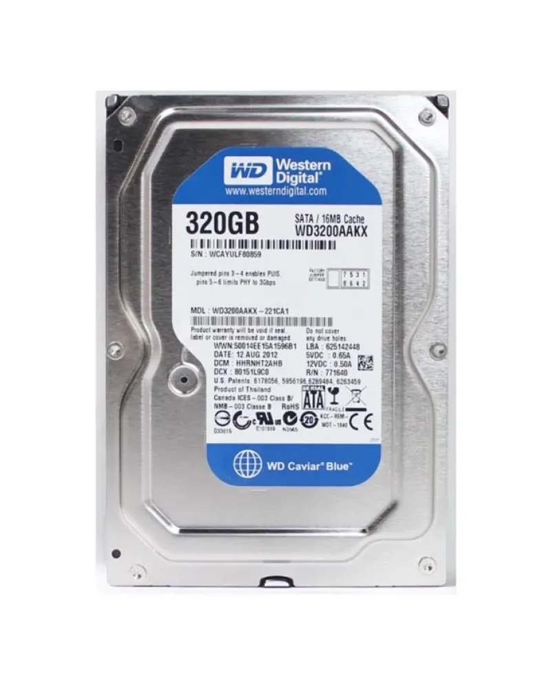WD3200BPVT - Western Digital Scorpio Blue 320GB 5400RPM SATA 3Gb/s 8MB Cache 2.5-inch Hard Drive