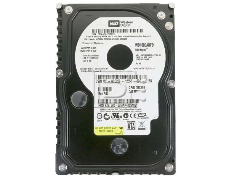 WD360GD-00FNA0 - Western Digital Raptor 36GB 10000RPM SATA 1.5Gb/s 8MB Cache 3.5-inch Hard Drive