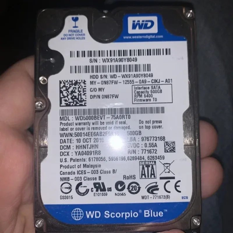 WD4000BEVT-11ZAT0 - Western Digital Scorpio Blue 400GB 5400RPM SATA 3Gb/s 8MB Cache 2.5-inch Hard Drive