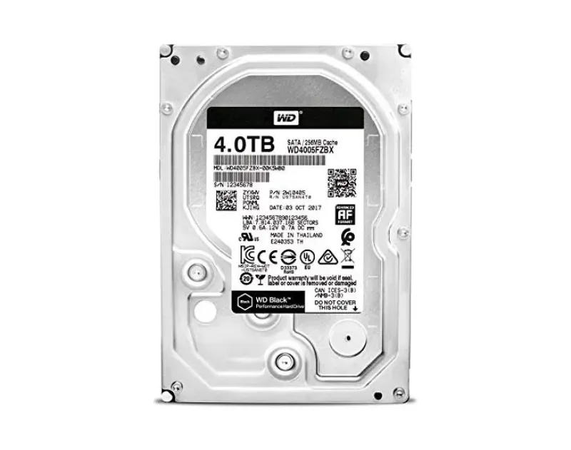 WD4005FZBX - Western Digital Black 4TB 7200RPM SATA 6Gb/s 256MB Cache 3.5-inch Hard Drive