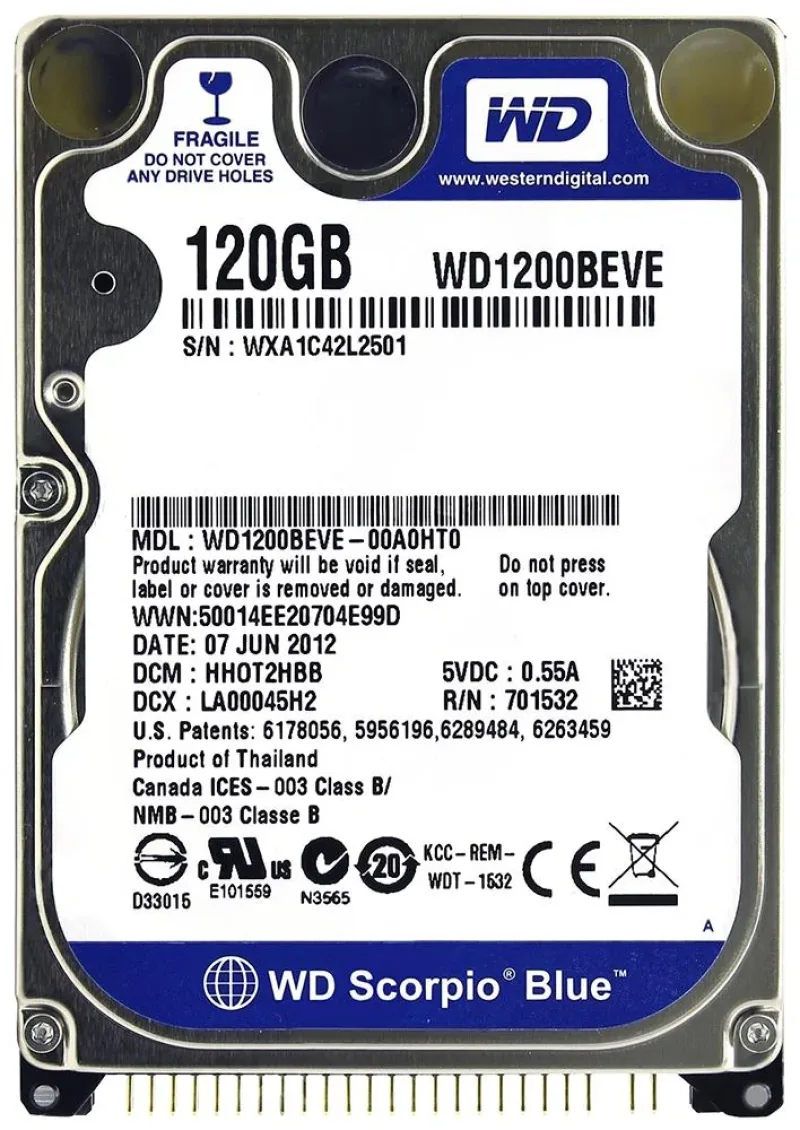 WD400BEVE - Western Digital Scorpio 40GB 5400RPM ATA-100 8MB Cache 2.5-inch Hard Drive