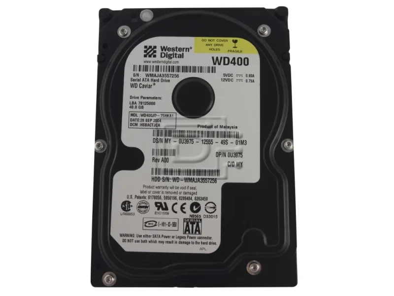 WD400JB-00JJA0 - Western Digital Caviar SE 40GB 7200RPM ATA-100 8MB Cache 3.5-inch Hard Drive