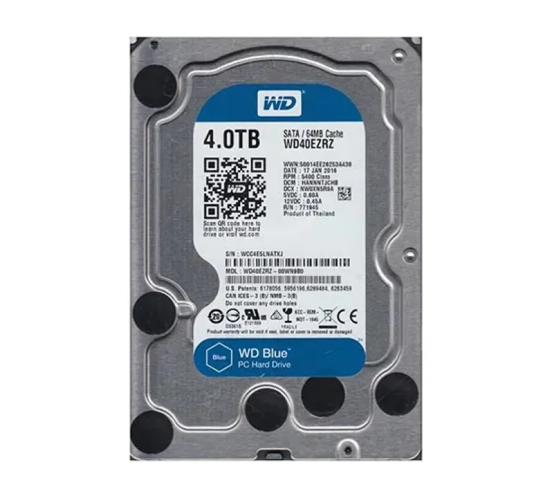 WD40EZRZ-00WN9B0 - Western Digital Blue 4TB 5400RPM SATA 6Gb/s 64MB Cache 3.5-inch Hard Drive