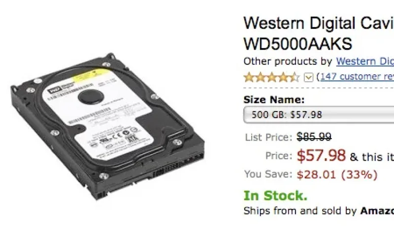 WD5000AAJS-57YFA2 - Western Digital Caviar Blue 500GB 7200RPM SATA 3Gb/s 8MB Cache 3.5-inch Hard Drive