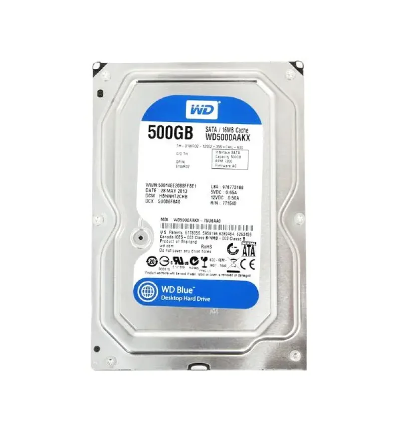 WD5000AAKX-75U6A00 - Western Digital Blue 500GB 7200RPM SATA 3Gb/s 16MB Cache 3.5-inch Hard Drive