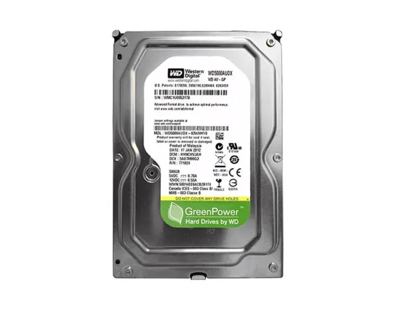 WD5000AUDX - Western Digital AV-GP 500GB 5400RPM SATA 6Gb/s 32MB Cache 3.5-inch Hard Drive