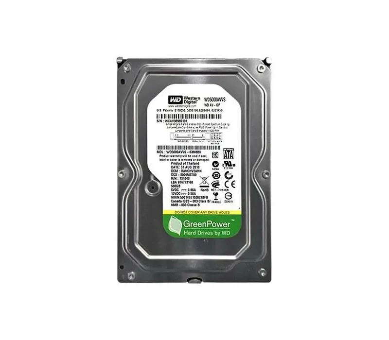 WD5000AVVS - Western Digital AV-GP 500GB 7200RPM SATA 3Gb/s 7-Pin 8MB Cache 3.5-inch Hard Drive