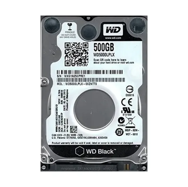 WD5000LPLX-00ZNTT0 - Western Digital Black 500GB 7200RPM SATA 6Gb/s 32MB Cache 2.5-inch Hard Drive