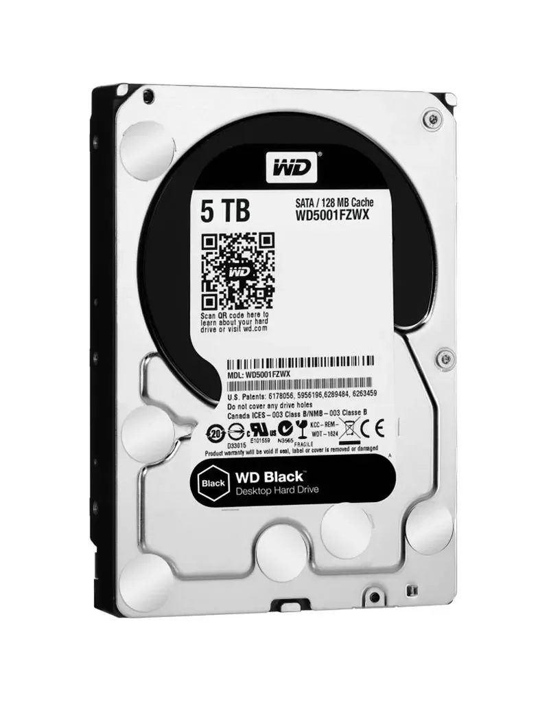 WD5001FZWX - Western Digital Black 5TB 7200RPM SATA 6Gb/s 128MB Cache 3.5-inch Hard Drive