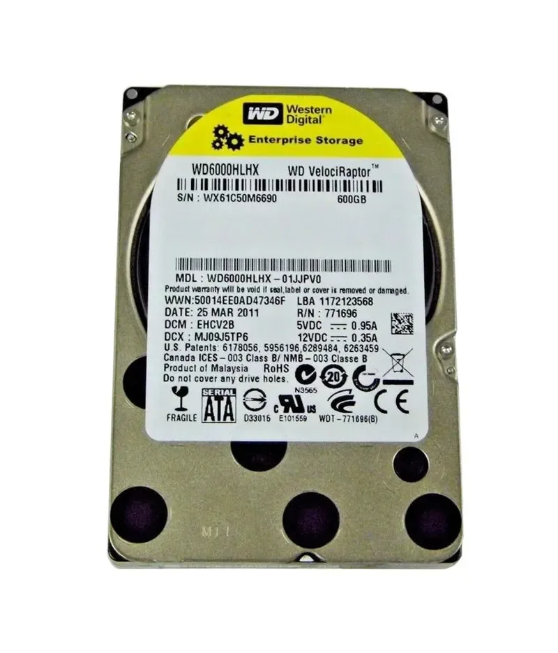 WD6000HLHX-01JJPV0 - Western Digital VelociRaptor 600GB 10000RPM SATA 6Gb/s 32MB Cache 3.5-inch Hard Drive