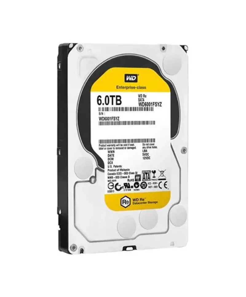 WD6001FSYZ - Western Digital Re 6TB 7200RPM SATA 6Gb/s 128MB Cache 3.5-inch Hard Drive