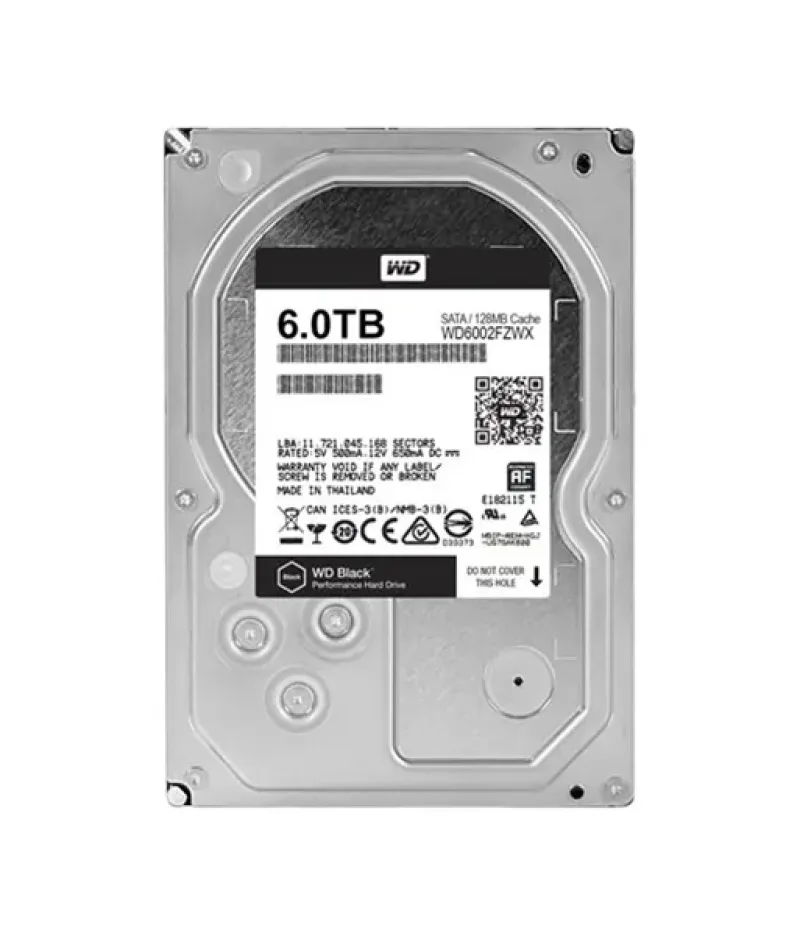 WD6002FZWX - Western Digital Black 6TB 7200RPM SATA 6Gb/s 128MB Cache 3.5-inch Hard Drive