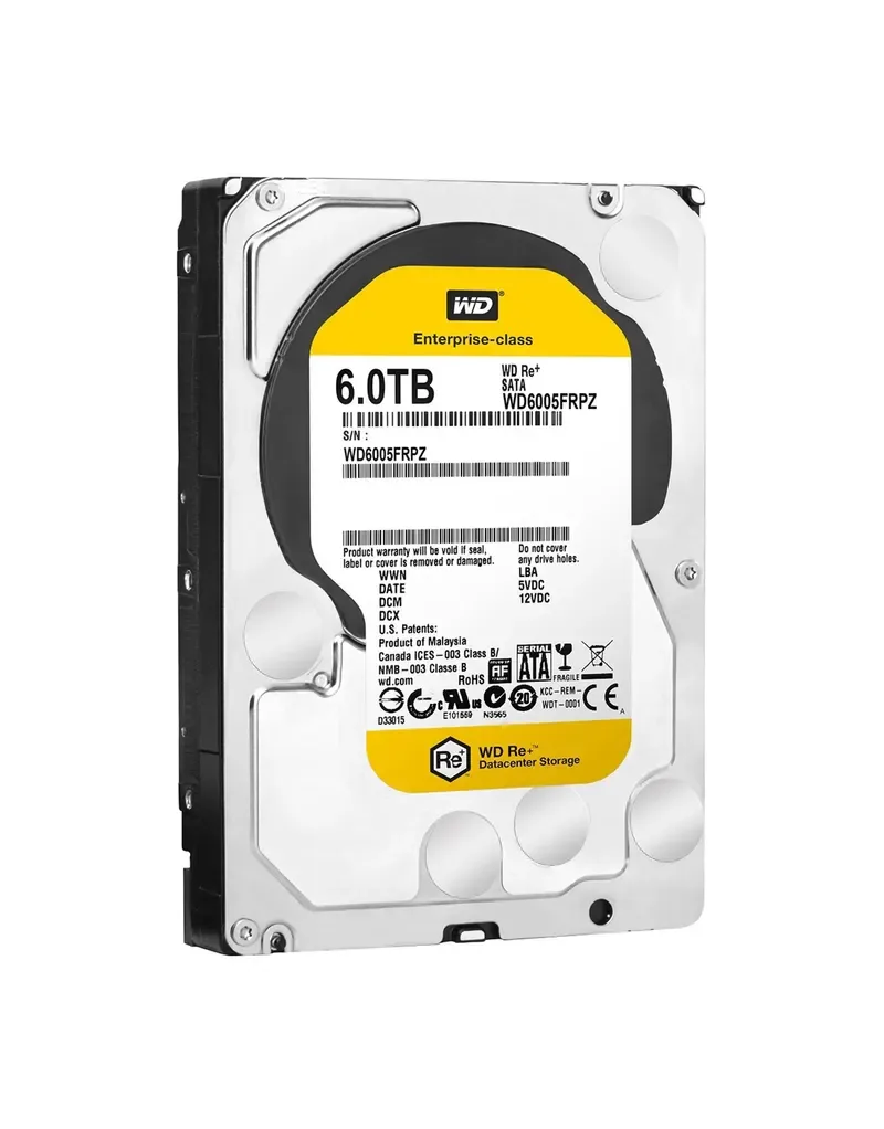 WD6005FRPZ - Western Digital Re+ 6TB 5760RPM SATA 6Gb/s 128MB Cache 3.5-inch Hard Drive