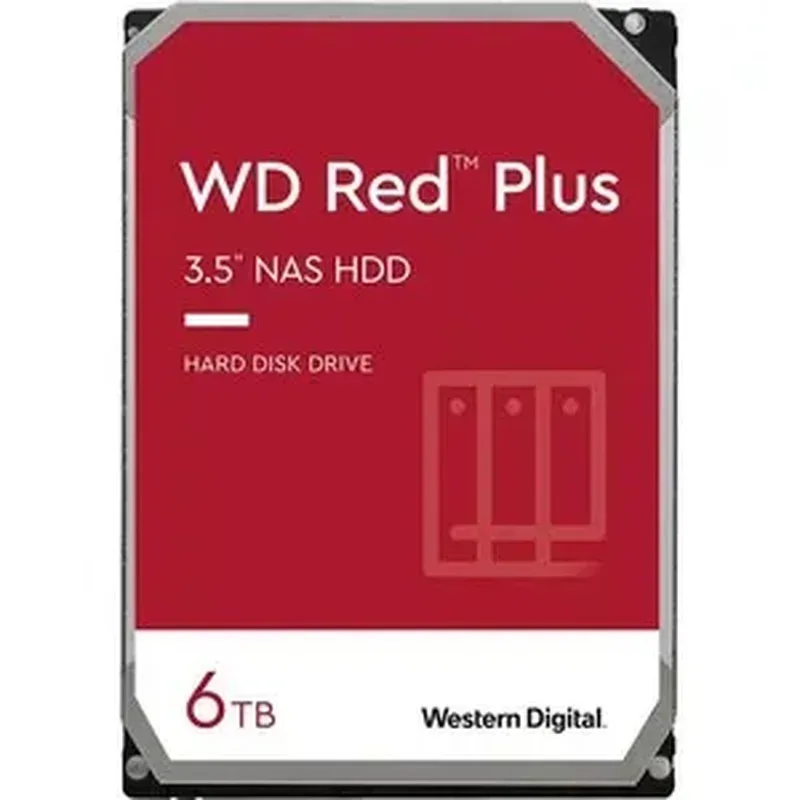 Western WD60EFPX Western Digital WD60EFPX Red Plus 6TB 5400RPM 6Gb/s SATA 256MB Cache 3.5-Inch Hard Drive