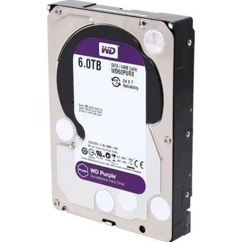 Western WD60PURX-64LZMY0 Western Digital WD60PURX-64LZMY0 Purple 6TB 5400RPM SATA 6Gb/s 64MB Cache 3.5-Inch Hard Drive. In Stock