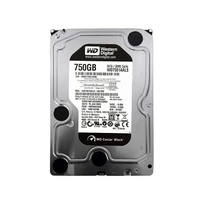 WD7501AALS-00E3A0 - Western Digital Caviar Black 750GB 7200RPM SATA 3Gb/s 32MB Cache 3.5-inch Hard Drive