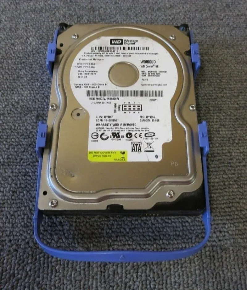 WD800BD-98JMC0 - Western Digital Caviar 80GB 7200RPM SATA 1.5Gb/s 2MB Cache 3.5-inch Hard Drive