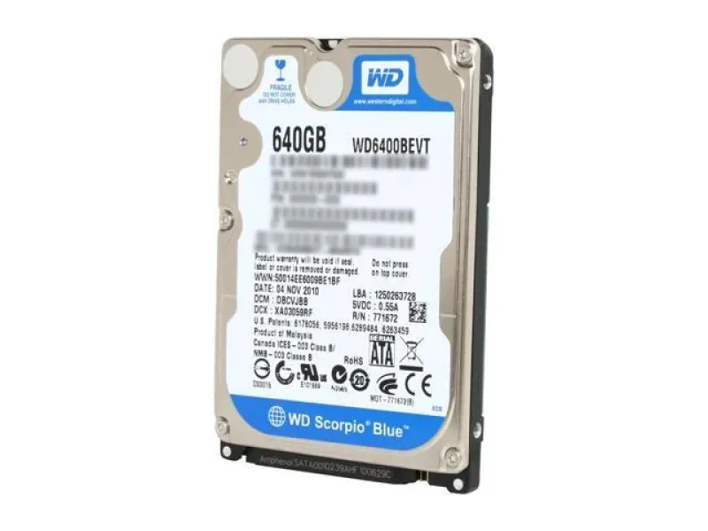 WD800BEVS-22VAT0 - Western Digital Scorpio Blue 80GB 5400RPM SATA 1.5Gb/s 8MB Cache 2.5-inch Hard Drive