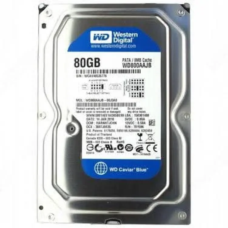 WD800JD-55JRC0 - Western Digital Caviar SE 80GB 7200RPM SATA 1.5Gb/s 8MB Cache 3.5-inch Hard Drive