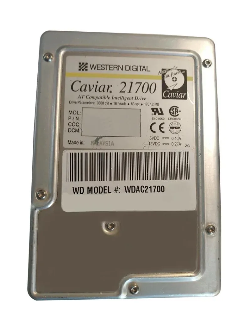 WDA21600 - Western Digital 1.6GB 5200RPM ATA-33 128KB Cache 3.5-inch Hard Drive