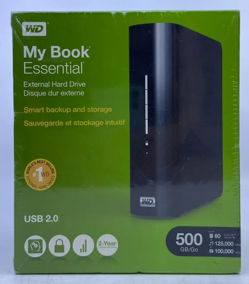 Western WDBAAF5000EBK Western Digital WDBAAF5000EBK My Book Essential 500GB 5400RPM USB 2.0 16MB Cache 3.5-Inch External Hard Drive. In Stock