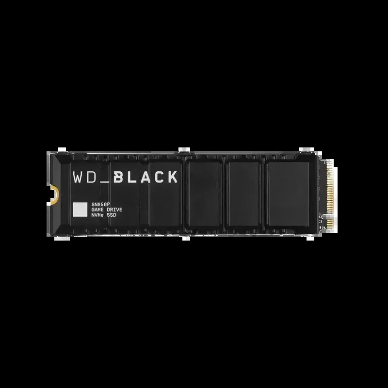 Western WDBBYV0020BNC 2TB PCIe Gen4 NVMe M.2 2280 SSD optimized for PS5 gaming with heatsink