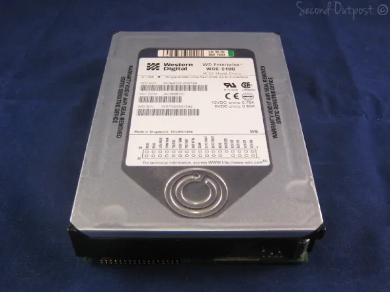 WDE9100 - Western Digital Enterprise 9.1GB 7200RPM Ultra2 SCSI 80-Pin 512KB Cache 3.5-inch Hard Drive