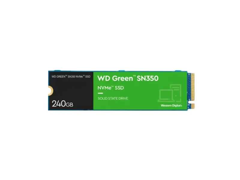 WDS240G2G0C - Western Digital Green SN350 240GB Triple-Level Cell PCI Express 3.0 x4 NVMe M.2 2280 Solid State Drive