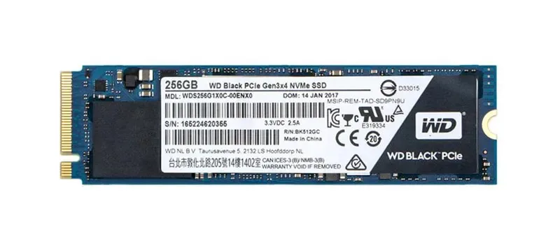 WDS256G1X0C - Western Digital Black 256GB Triple-Level Cell PCI Express 3.0 x4 NVMe M.2 2280 Solid State Drive