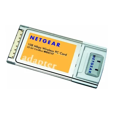 WG511TNAR - Netgear WG511T 108 Mbps Wireless CardBus Card IEEE 802.11b/g CardBus