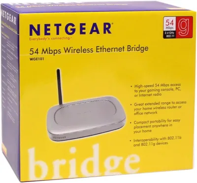 WGE101 - Netgear Wireless Bridge 54Mbps 1800ft Maximum Range