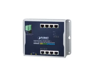 WGS-4215-8T2S - Planet 8 x Ports 10/100/1000Base-T + 2 x Ports 100/1000Base-X SFP Wall-Mount Layer 2 Managed Ethernet Switch