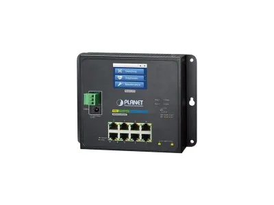 WGS-5225-8T2SV - Planet 8 x Ports 10/100/1000Base-T + 2 x Ports 100/1000Base-X SFP Layer 2 Wall-Mount Managed Network Switch with LCD Touch Screen