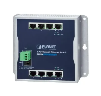 WGS-803 - Planet 8 x Ports 10/100/1000Base-T Wall-Mounted UnManaged Gigabit Ethernet Switch