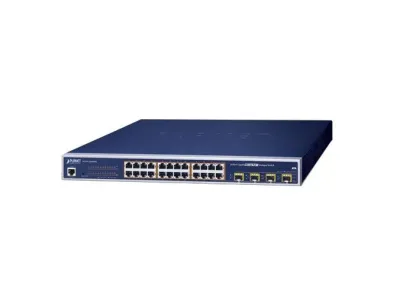 WGSW-24040HP4 - Planet 24 x Ports 10/100/1000Base-T PoE+ Layer 2 Managed Ethernet Switch with 4 Shared SFP Ports