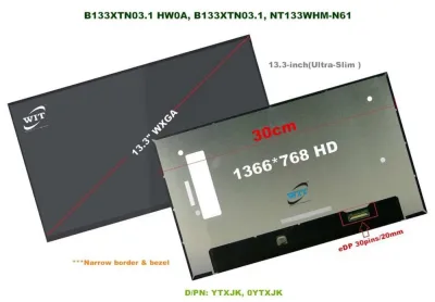 WMXW7 - Dell 13.3-inch (1366 x 768) WXGA LED Panel