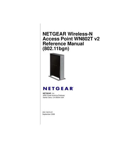 WN802T - Netgear RangeMax NEXT Wireless Access Point IEEE 802.11n (draft) 300Mbps 1 x 10/100/1000Base-T
